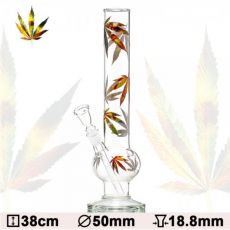 Glasbong 38 cm color cannabis